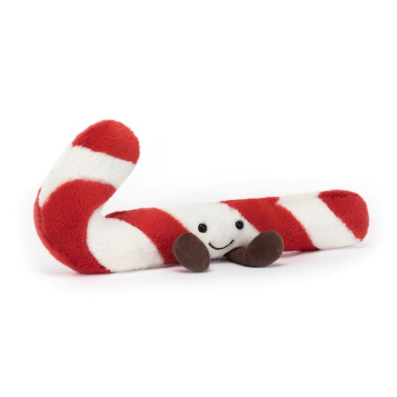 Jellycat amuseable candy cane stuffy stuffed animal legs food christmas face - Picture 6 of 6